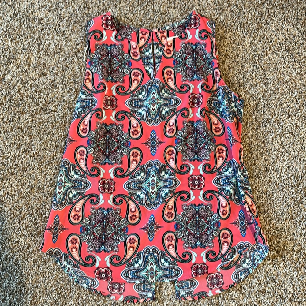 Paisley sleeveless blouse